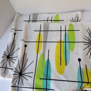 2 Mid Century Modern Atomic Reproduction 17" Square Throw Pillow Covers w/Zipper